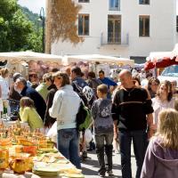 Sur la marché de La Motte Chalancon